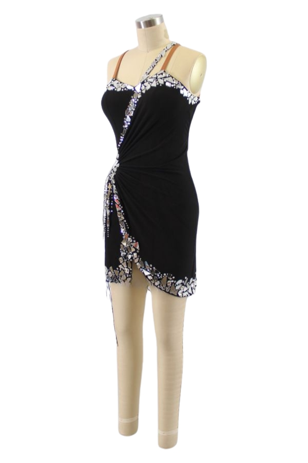 Elegant Black Rhythm Dress