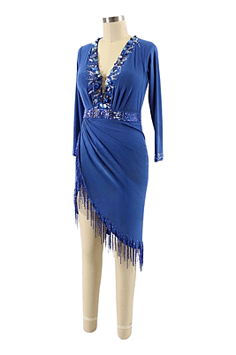 Elegant Blue Rhythm Dress