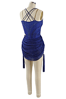 Elegant Blue Latin Costume