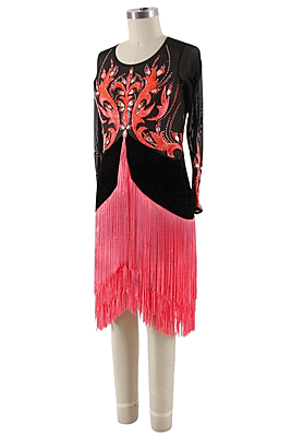 Stunning Black Velvet w/ Orange Design