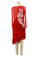 Red Velvet Dress w/ White Laces