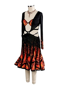 Bold Flame Print Dress