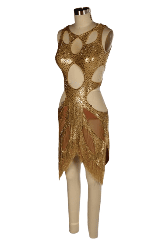 Metallic Gold Latin Dress Metallic Gold Latin Dress