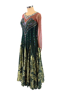 Elegant Green Smooth Dress