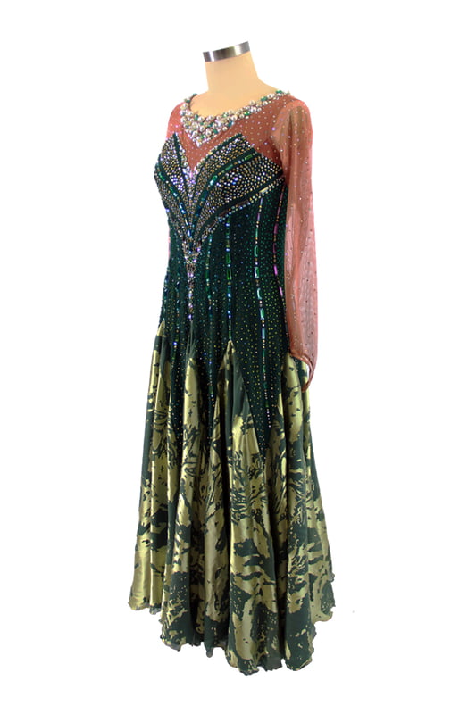 Elegant Green Smooth Dress