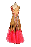 Beautiful Nude Bodice Coral Smooth Dress Beautiful Nude Bodice Coral Smooth Dress