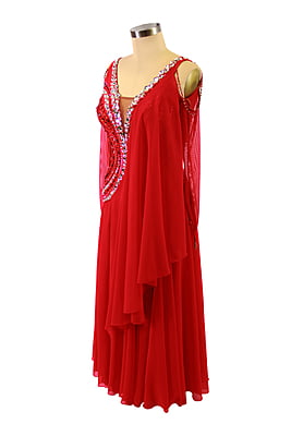 Captivating Red Smooth Dress