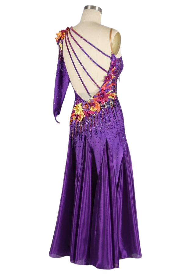 Elegant Purple Smooth Dress