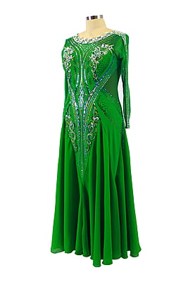 Elegant Green Smooth Dress