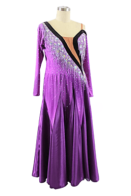 Captivating Purple Smooth Dress