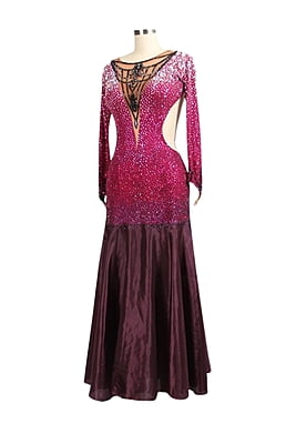 Backless Fuchsia Smooth Dress