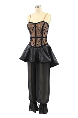 Black Smooth Pants Suit