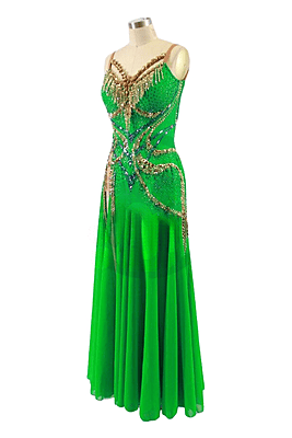 Enchanting Green Smooth Dress