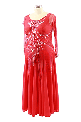 Enchanting Red Smooth Dress
