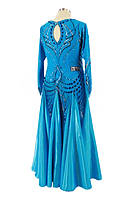 Elegant Blue Smooth Dress