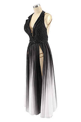 Black and White Ombre Dress
