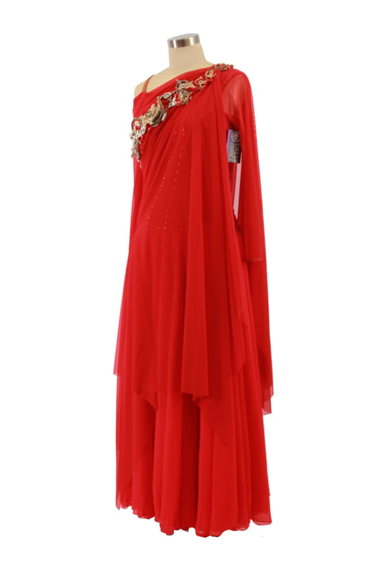 Elegant Red Smooth Dress