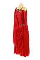 Elegant Red Smooth Dress