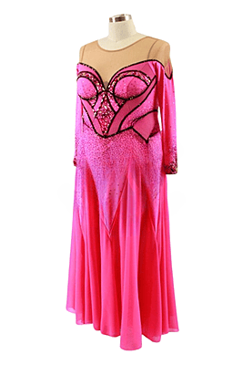 Amazing Hot Pink Smooth Gown
