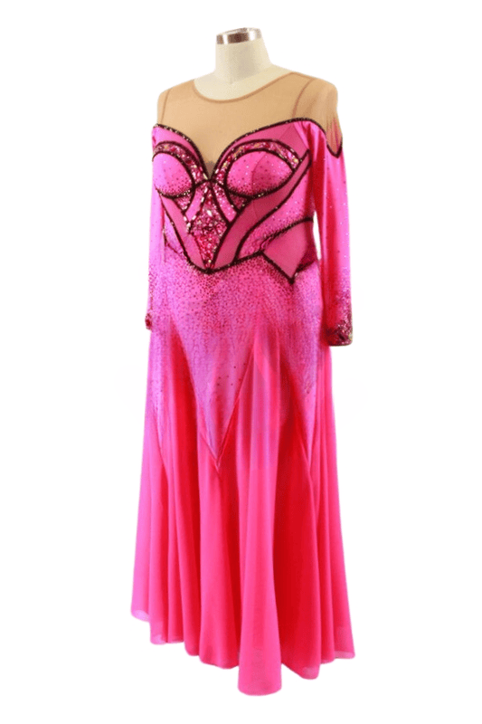 Amazing Hot Pink Smooth Gown