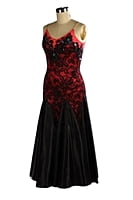 Stunning Red & Black Lace Gown Stunning Red & Black Lace Gown
