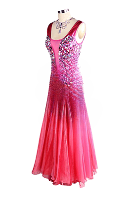 Stunning Pink Mermaid Smooth Gown