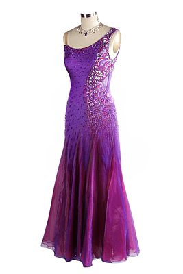 Gorgeous Pink & Purple Multi-faceted Gown